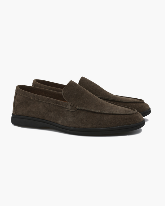 Premium Suede Loafers - Black Soles