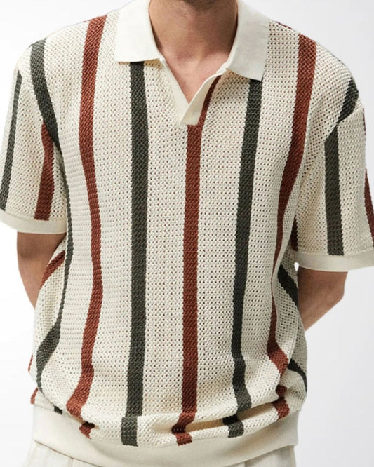 Resort Knit Stripe Polo